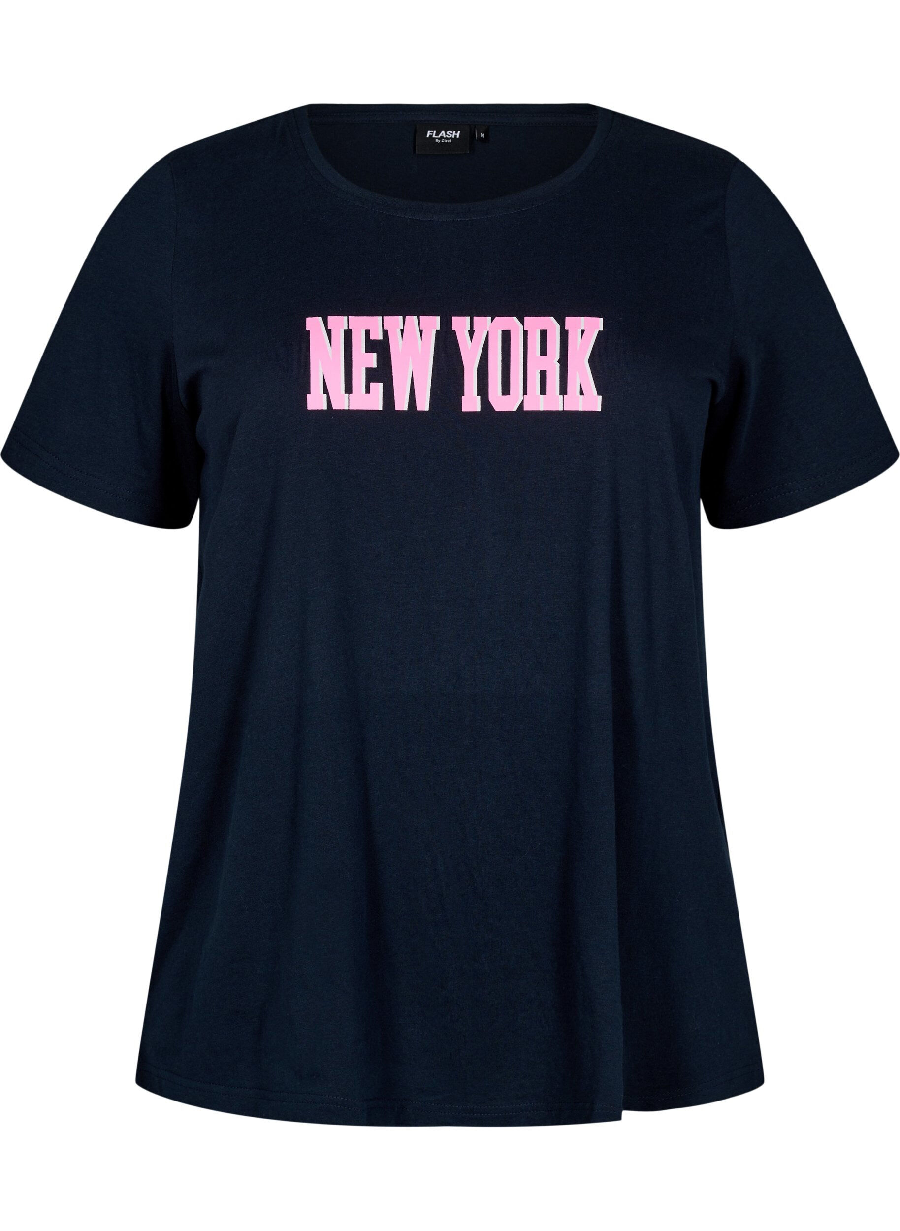 ZizziFLASH - T-Shirt mit Print, Blau, Packshot image number 0