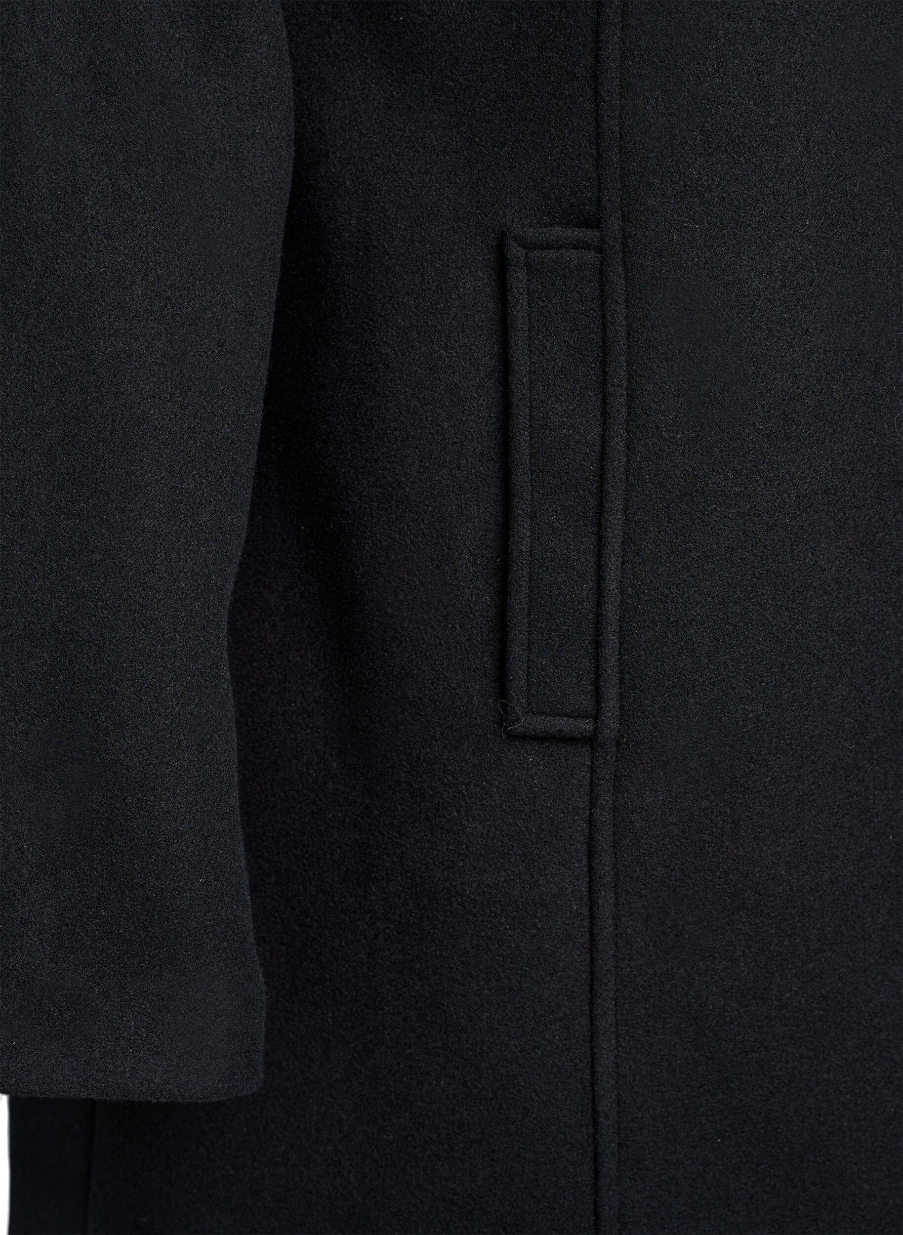 ZizziKurzmantel in A-Linie, Schwarz, Packshot image number 3