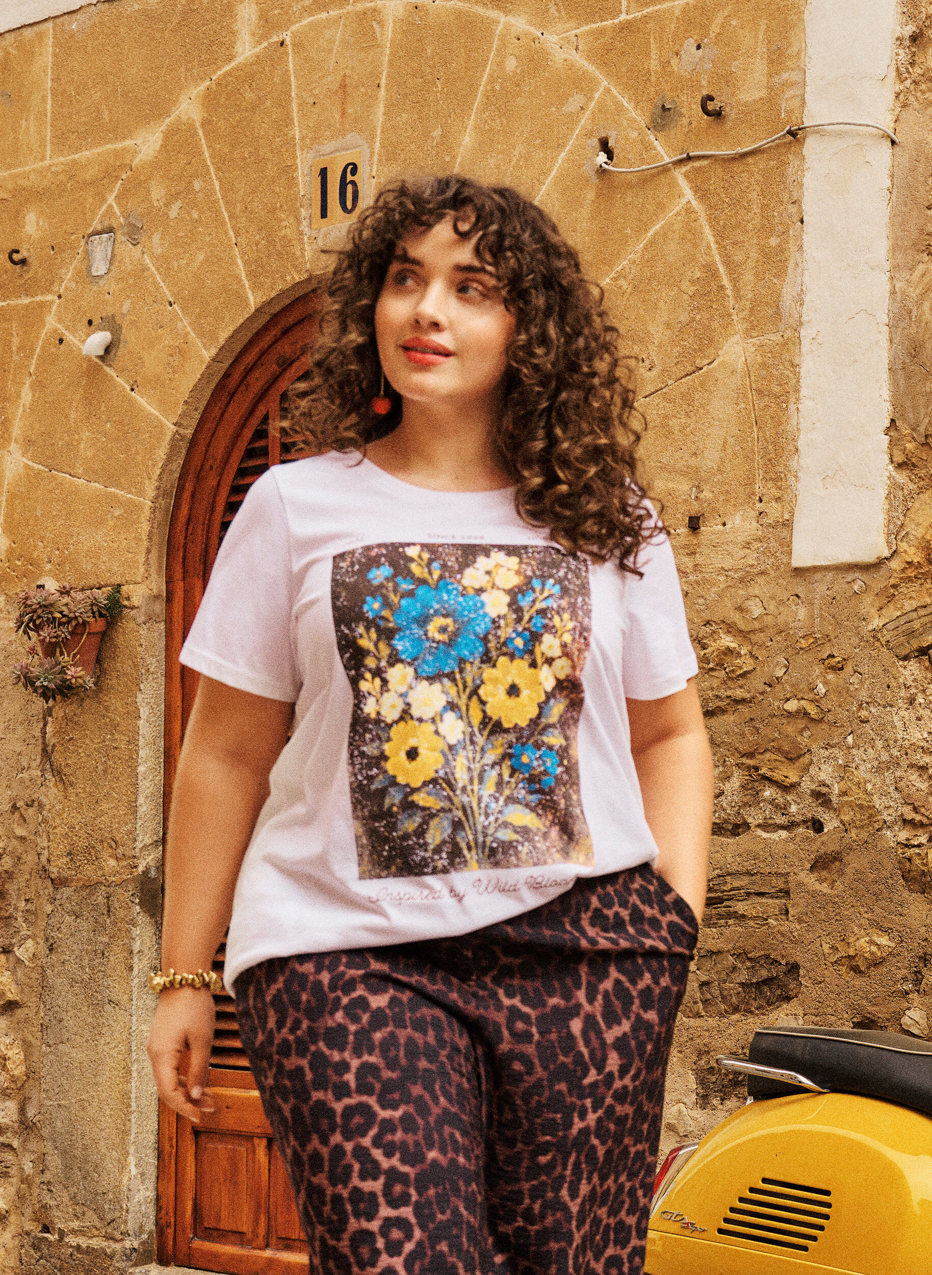 ZizziT-Shirt aus Baumwolle mit Frontprint, Wei&szlig;, Image image number 0