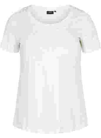 Baumwoll-T-Shirt mit Perlen
