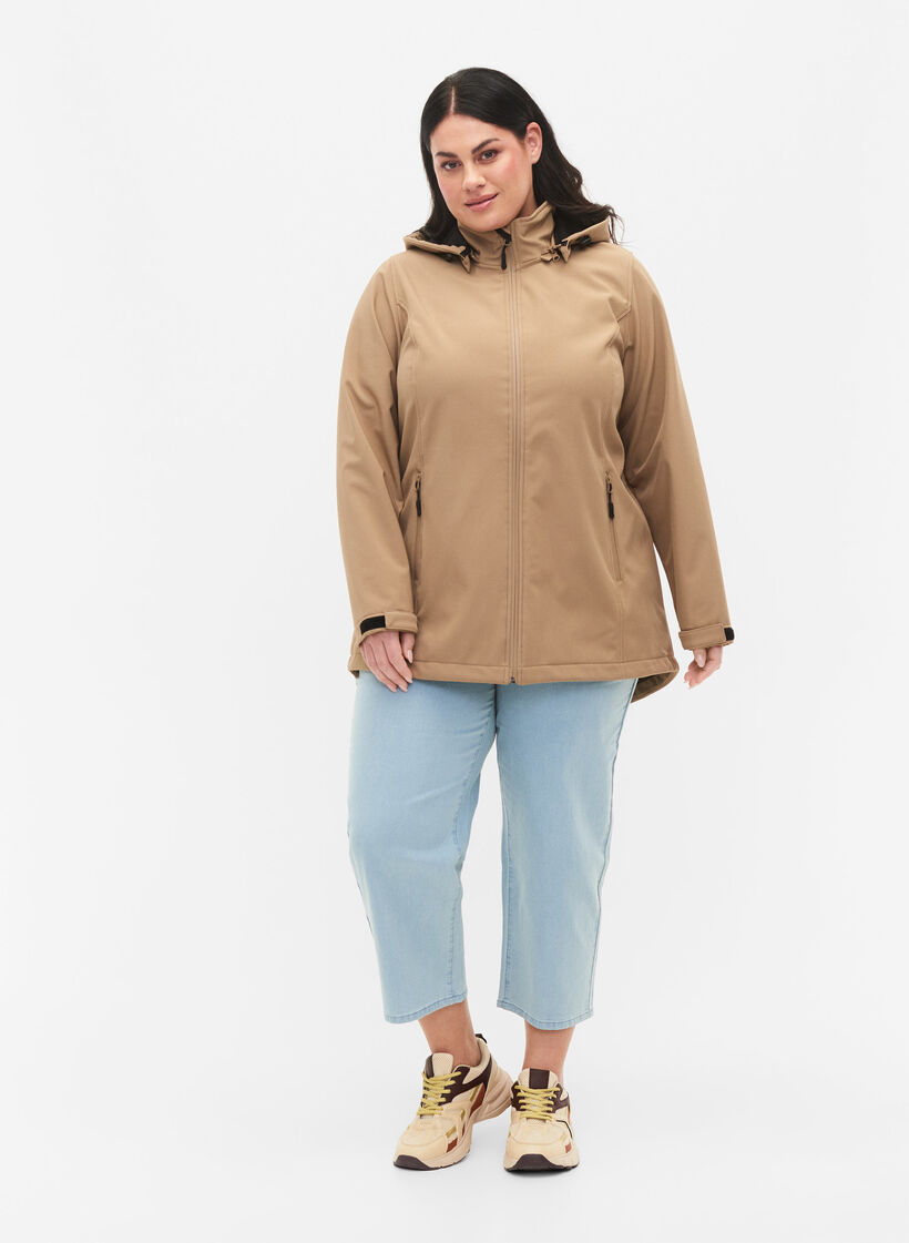 Softshell-Jacke mit abnehmbarer Kapuze, Amphora, Model image number 2