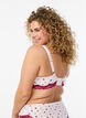 Vorgeformter BH mit Blumenmuster und Spitze, Rot, Model image number 2