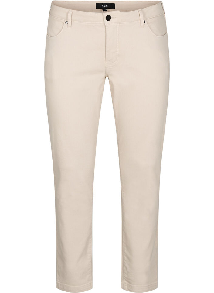 Slim-Fit-Emily-Jeans mit normaler Taille, Beige, Packshot image number 0