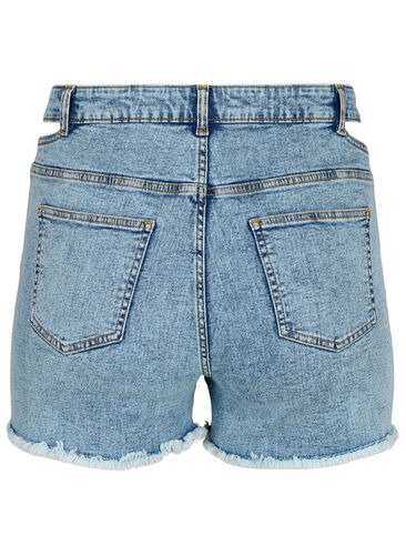 Jeans-Shorts mit Cut-Out, Light blue denim, Packshot image number 1