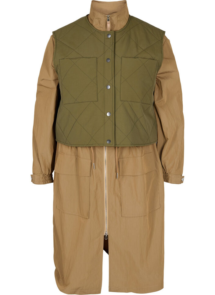 Parka-Jacke mit abnehmbarer Weste, Ermine w. Grape Leaf, Packshot image number 0