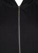Sweat-Cardigan mit Kapuze und Taschen, Schwarz, Packshot image number 2