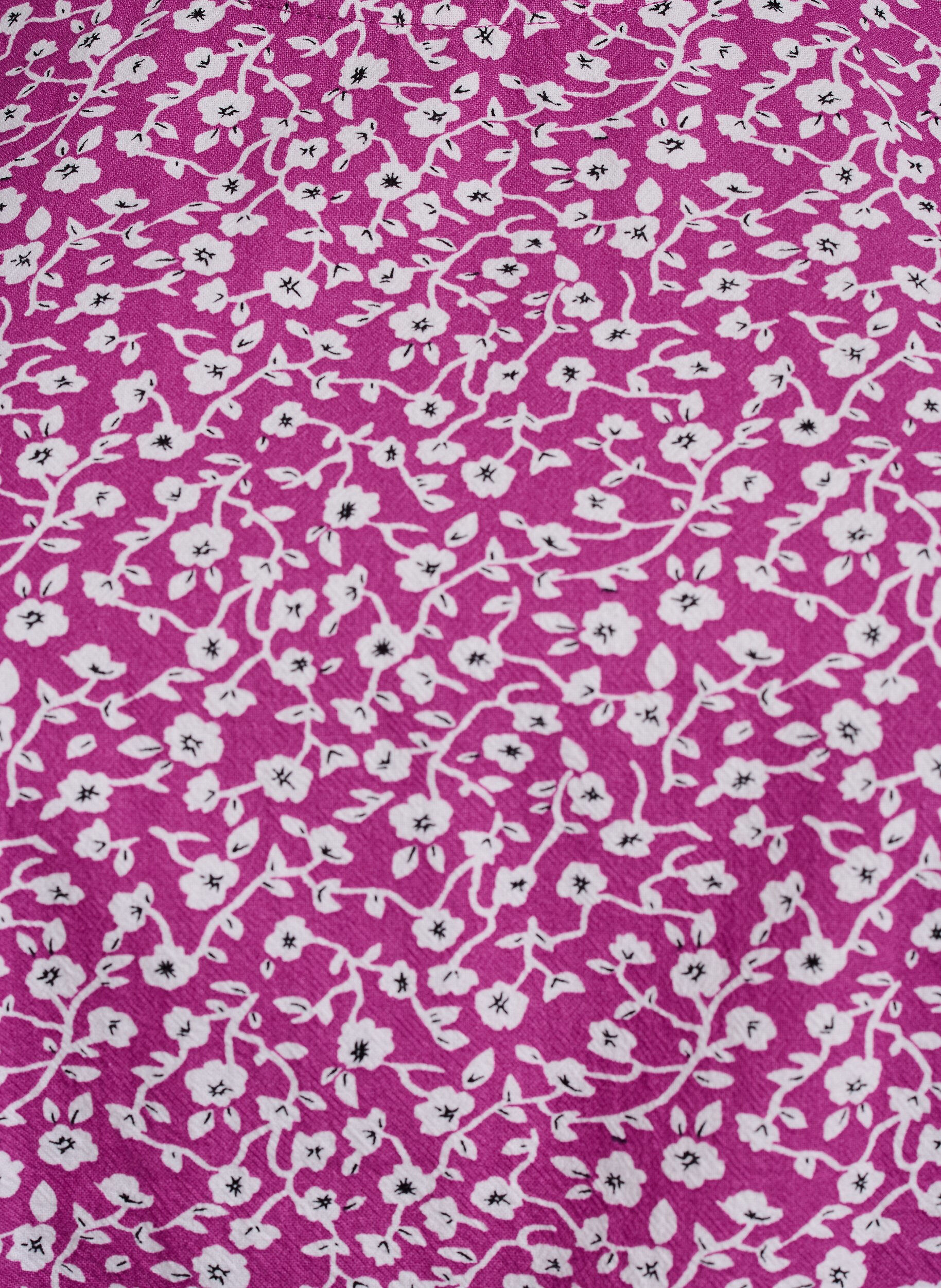 ZizziBaumwoll-Bluse mit Print und kurzen &Auml;rmeln, Lila, Packshot image number 2