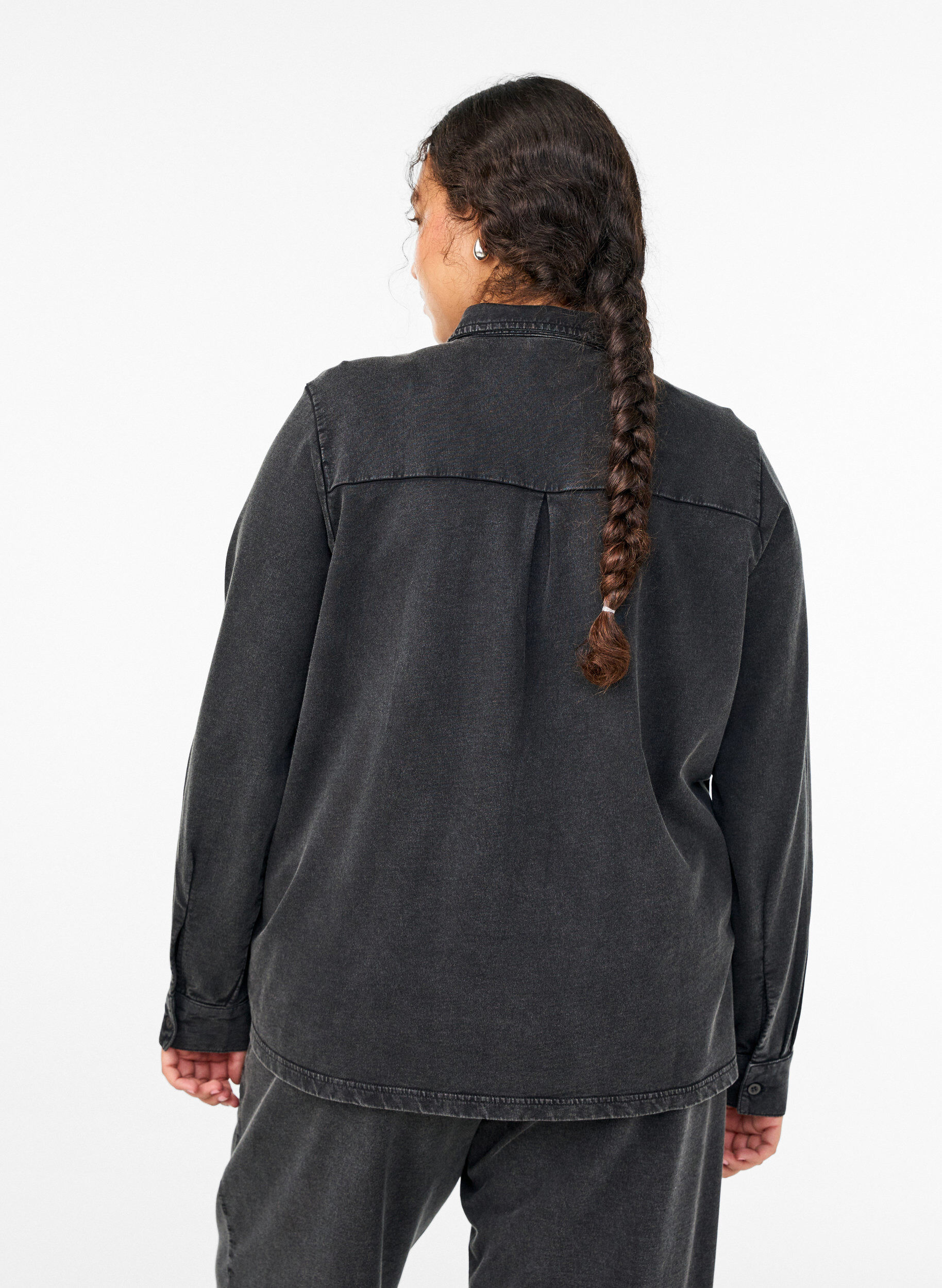 ZizziShirt aus Sweatstoff mit Washed-Effekt, Grau, Model image number 2