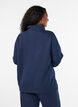 Sweatshirt mit hohem Kragen und Rei&szlig;verschluss, Blau, Model image number 2