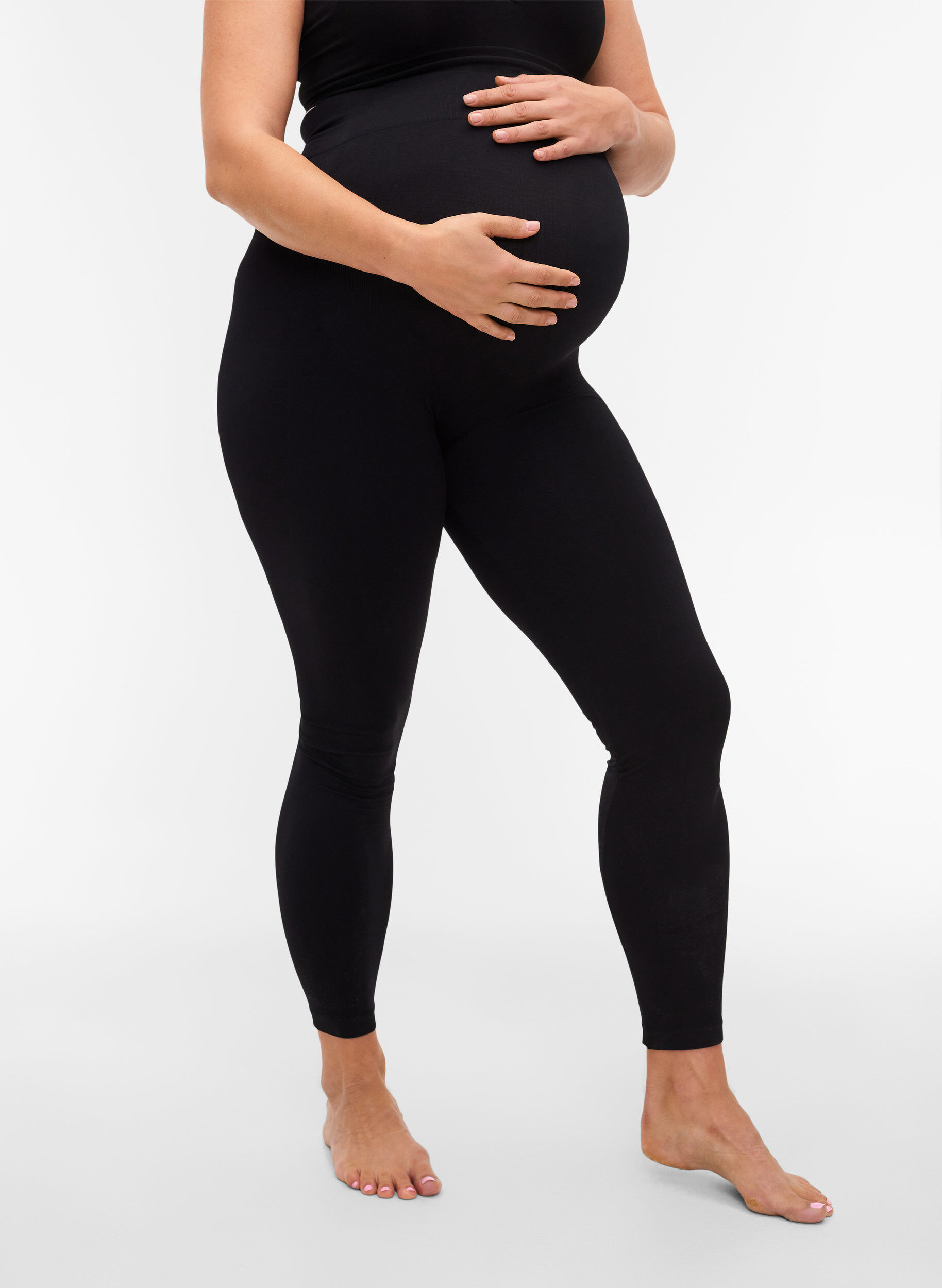 ZizziSeamless Umstands-Leggings, Black, Model image number 1