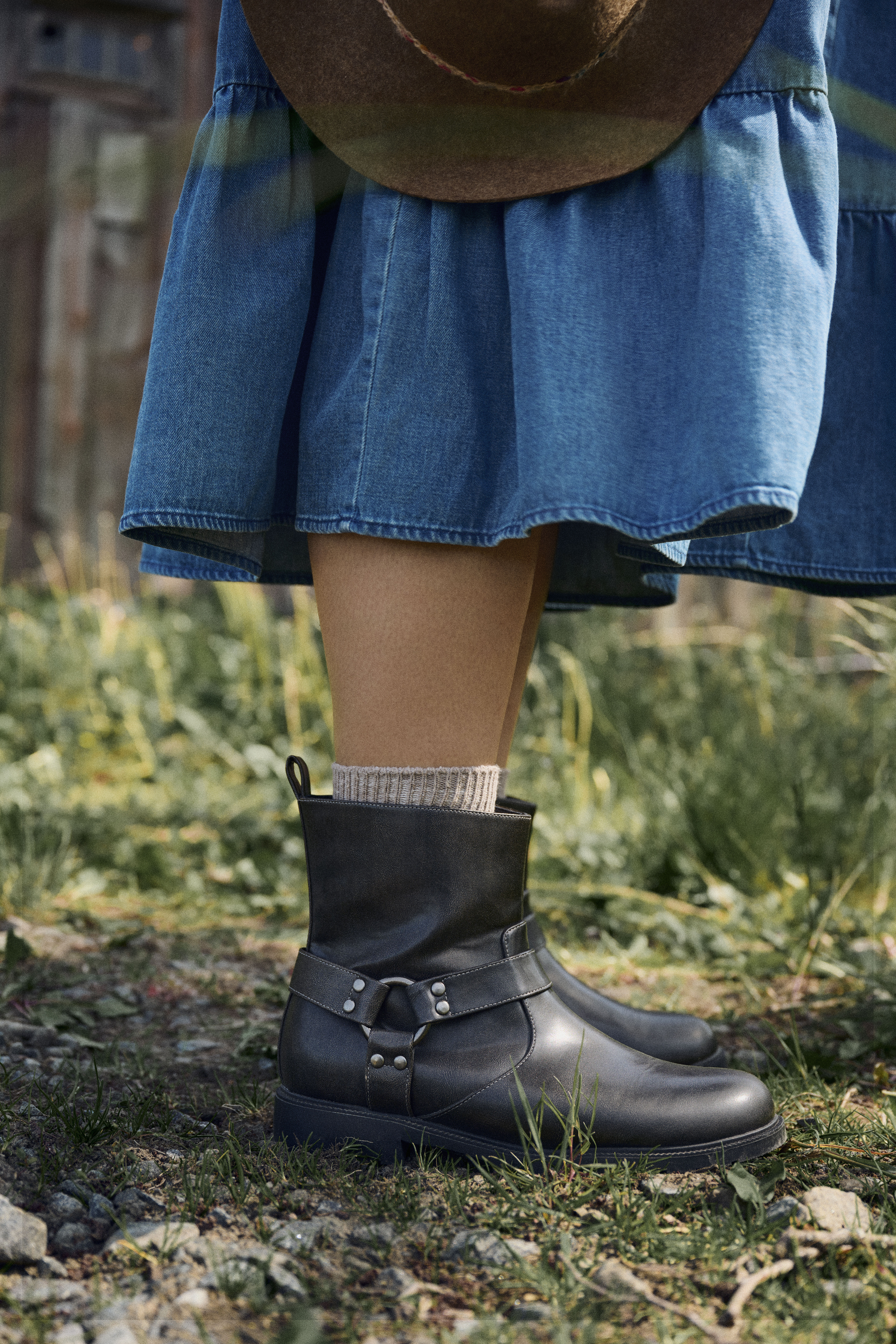 ZizziMidikleid aus Denim, , Model