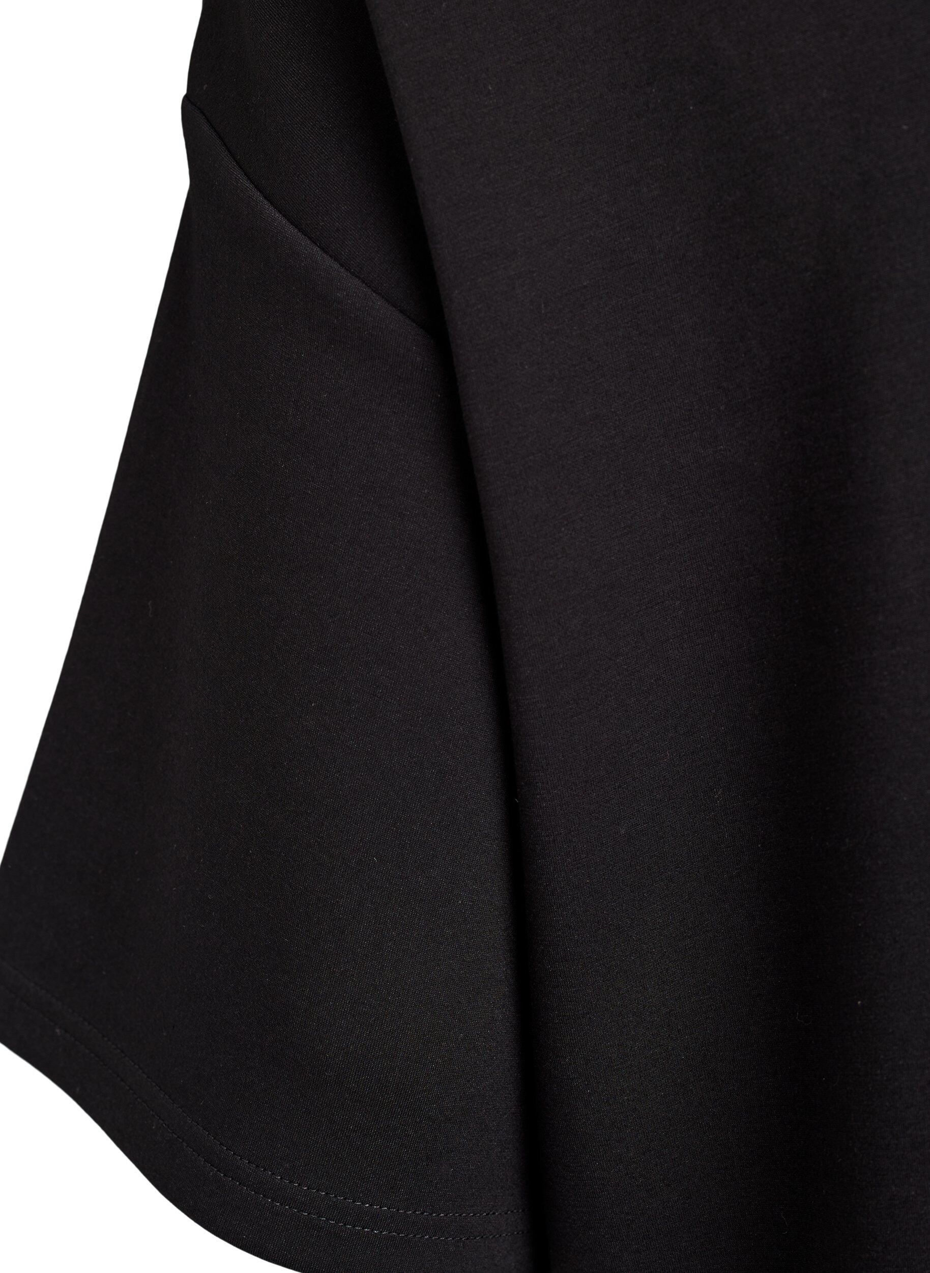 ZizziT-Shirt-Kleid aus Jersey mit Seitenschlitzen, Schwarz, Packshot image number 3