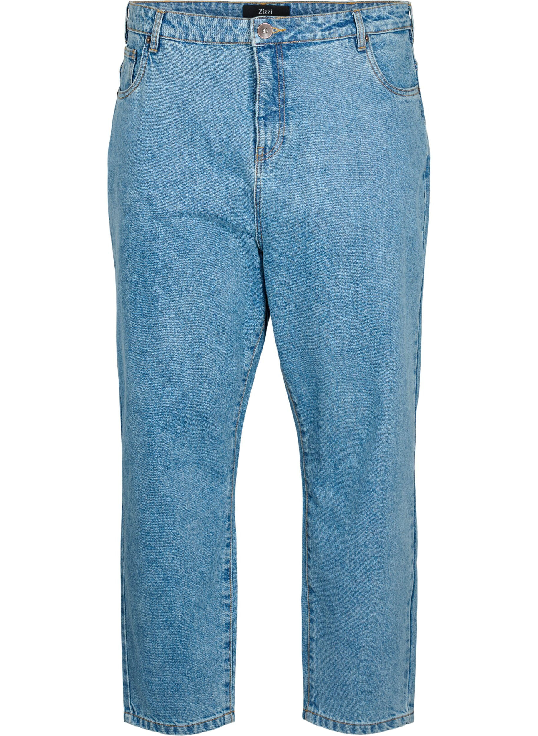 ZizziCropped Mille Jeans mit hoher Taille, Light blue denim, Packshot image number 0