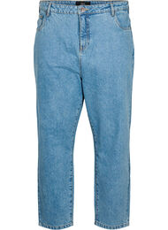 Cropped Gemma Jeans mit hoher Taille, Light blue denim, Packshot