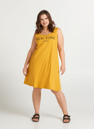 Kleid mit A-Linie, Mineral Yellow NY, Model image number 2
