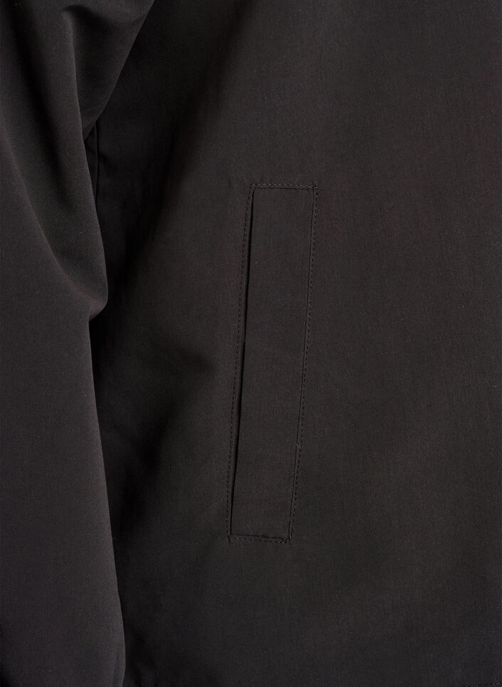 Leichte Jacke mit Kapuze und Rei&szlig;verschluss, Schwarz, Packshot image number 3