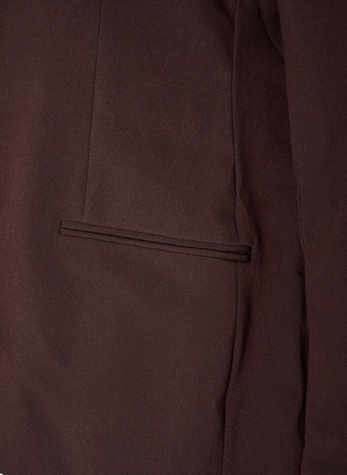 Klassischer Blazer mit 1-Knopf-Verschluss, Braun, Packshot image number 3