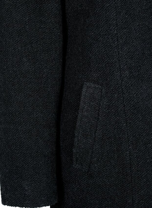 Melange-Bouclé-Mantel mit Reißverschluss, Black Mel., Packshot image number 3