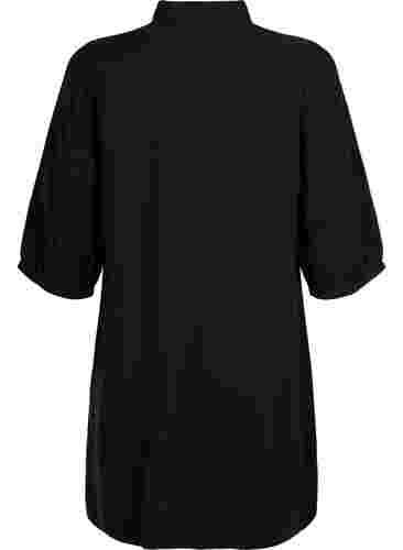 Langes Hemd mit 3/4-Ärmeln aus Lyocell (TENCEL™), Black, Packshot image number 1