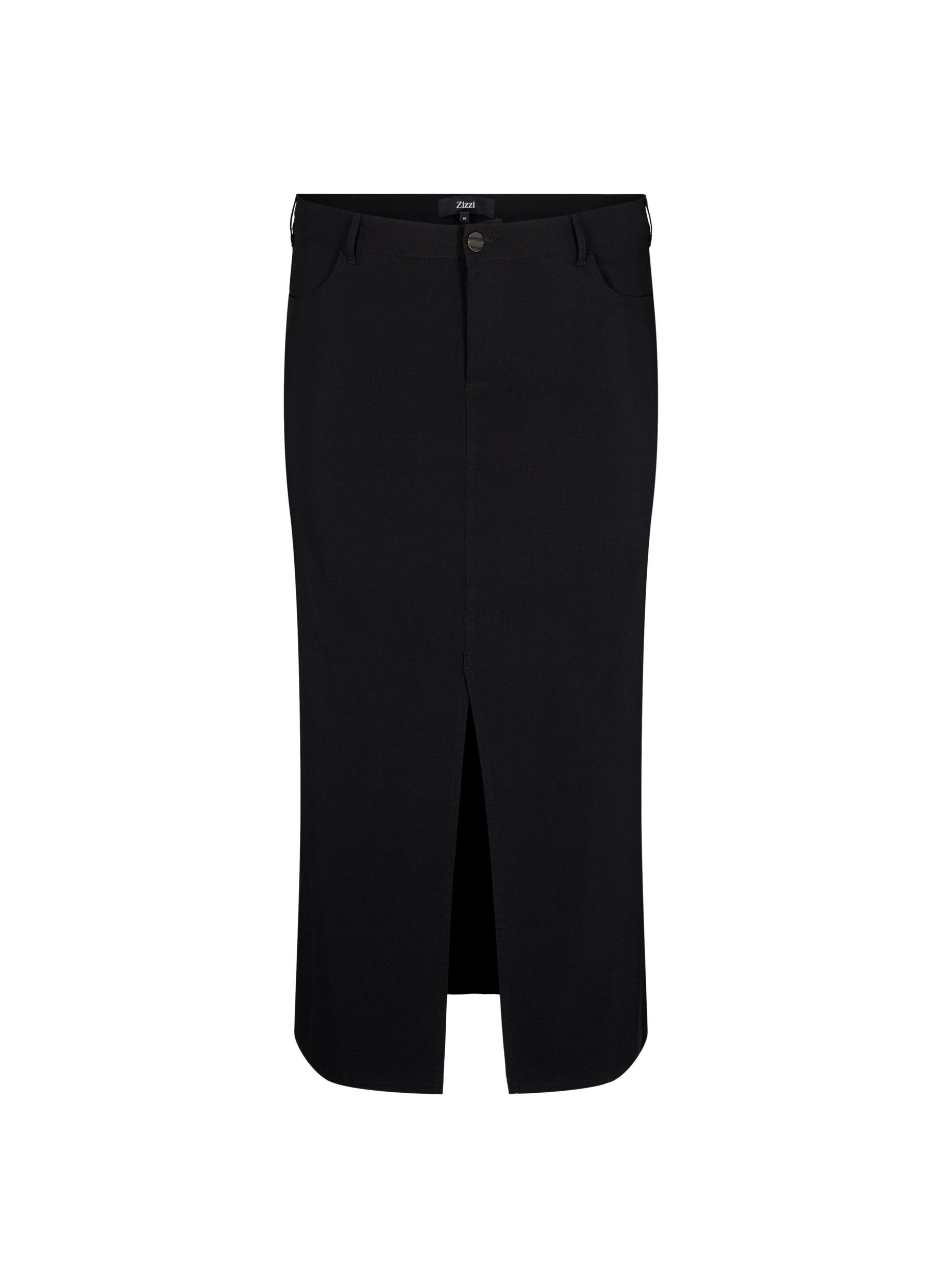 Langer Rock mit Schlitz vorne