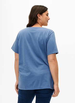 T-Shirt aus Baumwolle mit Rundhalsausschnitt und Aufdruck, Moonlight W.Heart L., Model image number 1
