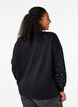 Sweatshirt mit Perlen, Black, Model image number 1