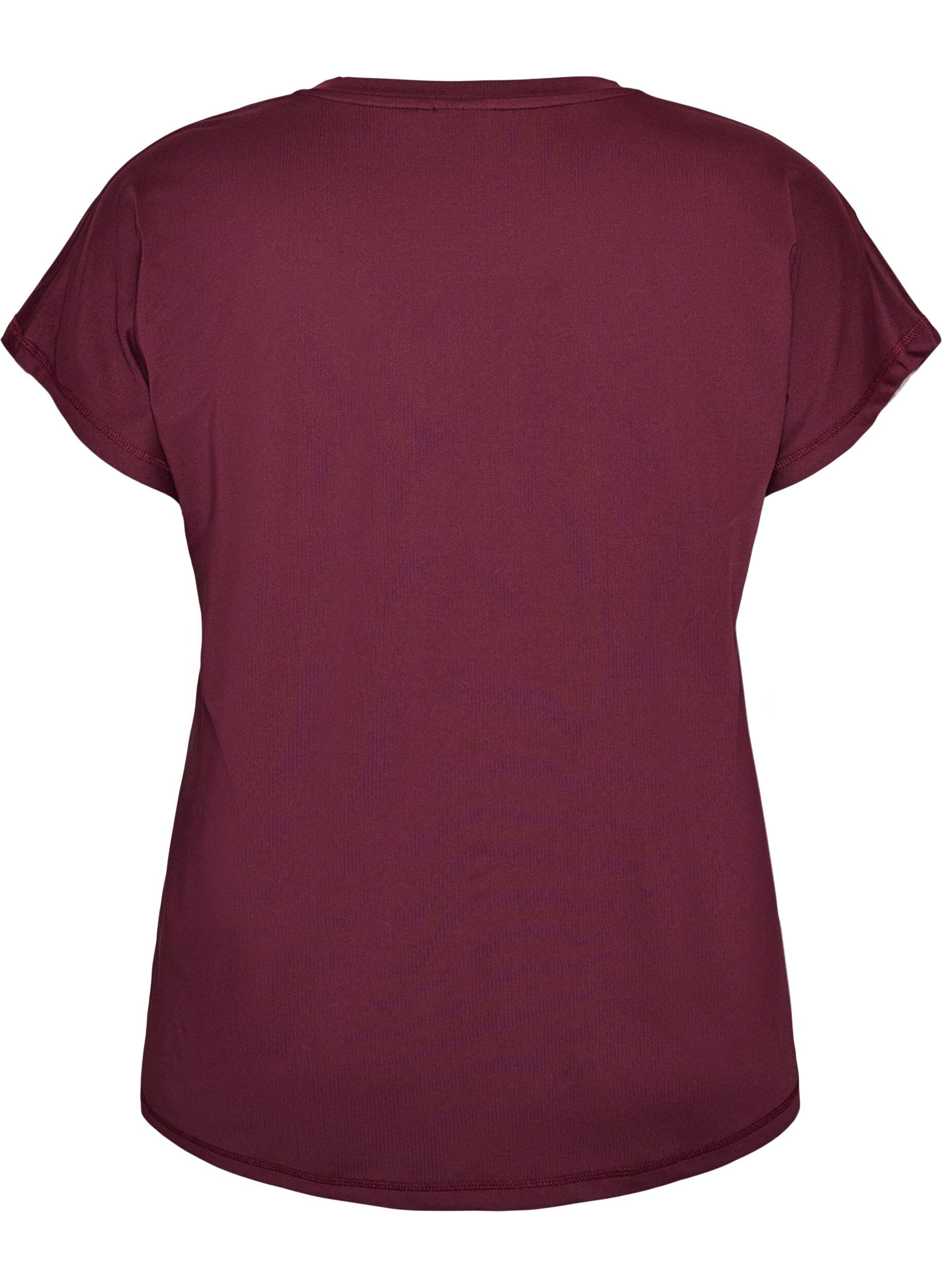 ZizziEinfarbiges Trainings-T-Shirt, Rot, Packshot image number 1