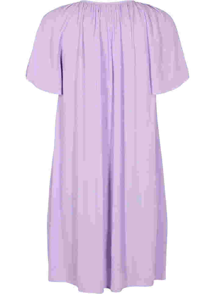 Kurzärmeliges Kleid aus Viskose, Lavendula, Packshot image number 1