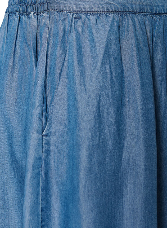 Maxirock aus TENCEL&trade; Lyocell mit Denim-Look, Blau, Packshot image number 2