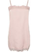 Langes Top aus Satin mit Spitzen, Rot, Packshot image number 0