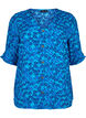  Viskosebluse mit Knöpfen, Blue Small Flower, Packshot image number 0