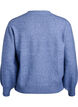 Strickbluse mit Knopfleiste, Blau, Packshot image number 1