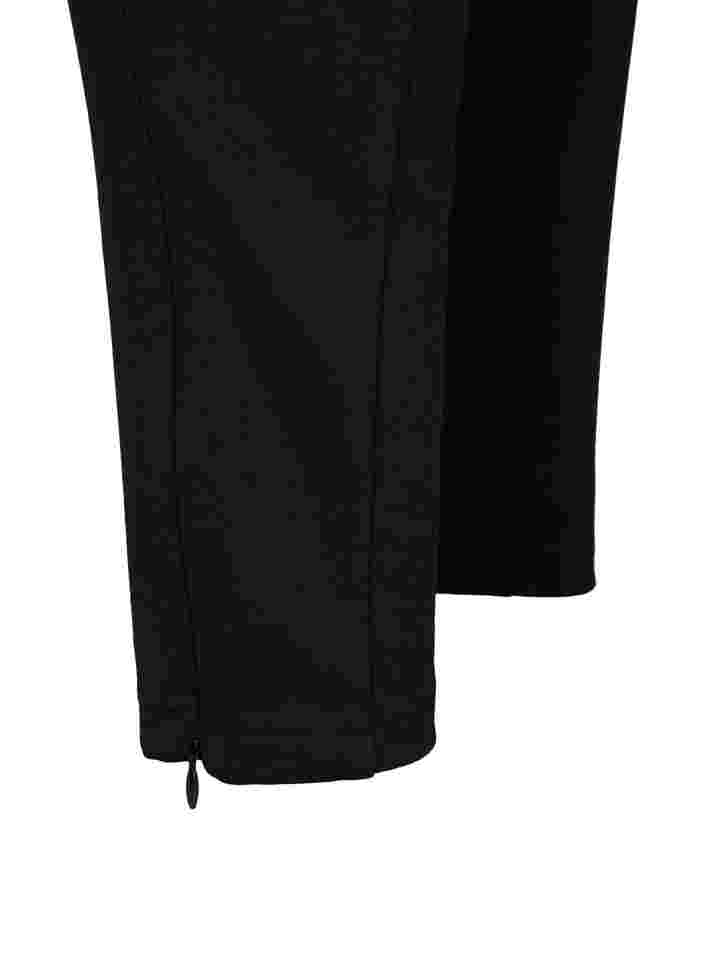 Leggings mit Gummibund und Reißverschluss, Black, Packshot image number 3
