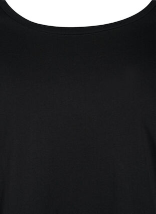 2er-Pack Basic-Bluse aus Baumwolle, Black/Bright W, Packshot image number 2