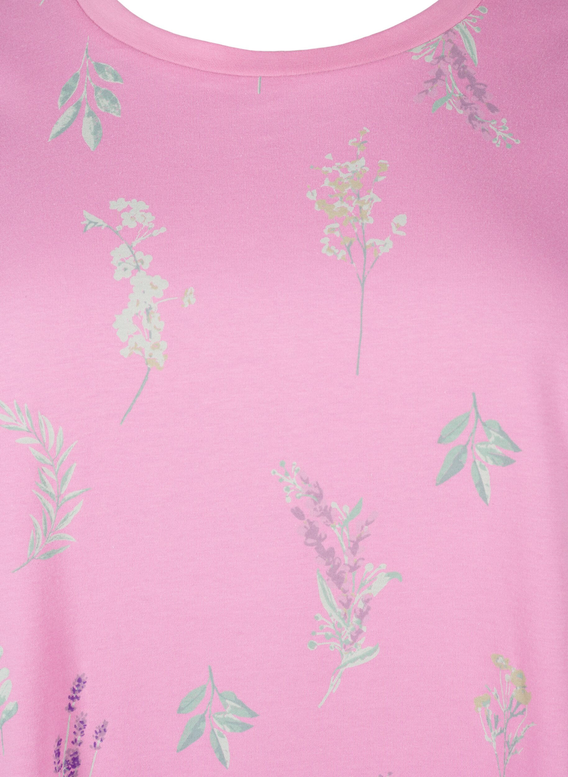 ZizziT-Shirt aus Bio-Baumwolle mit Blumendruck, Rosebloom W. Flower, Packshot image number 2