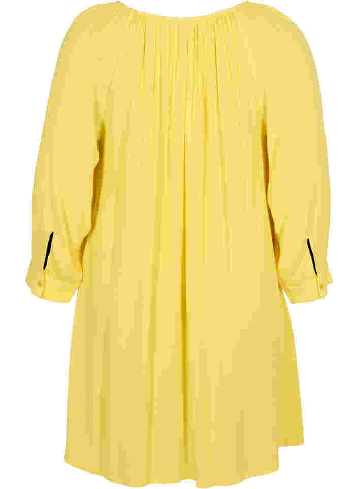 Tunika aus Viskose mit 3/4-Ärmeln, Primrose Yellow, Packshot image number 1