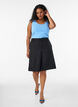 Einfarbiges Basic Top aus Baumwolle, Blau, Model image number 1