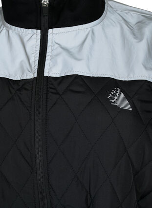 Reflektierende Sportjacke mit verstellbarem Taillenbund, Black w. Reflex, Packshot image number 2