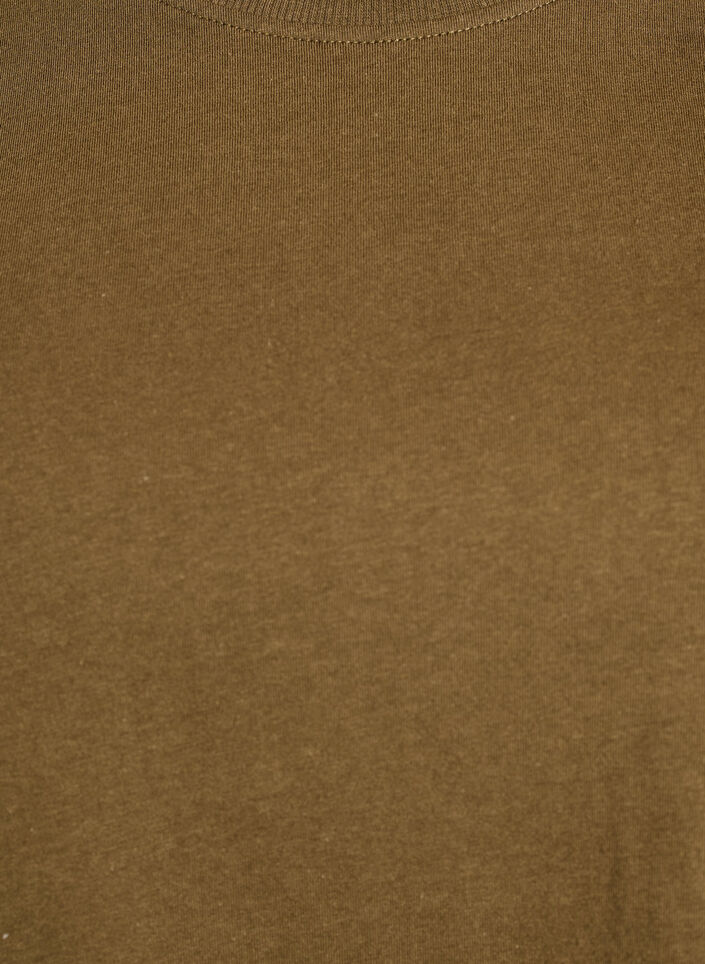 Basic-T-Shirt aus Baumwolle mit Rundhalsausschnitt, Grün, Packshot image number 2