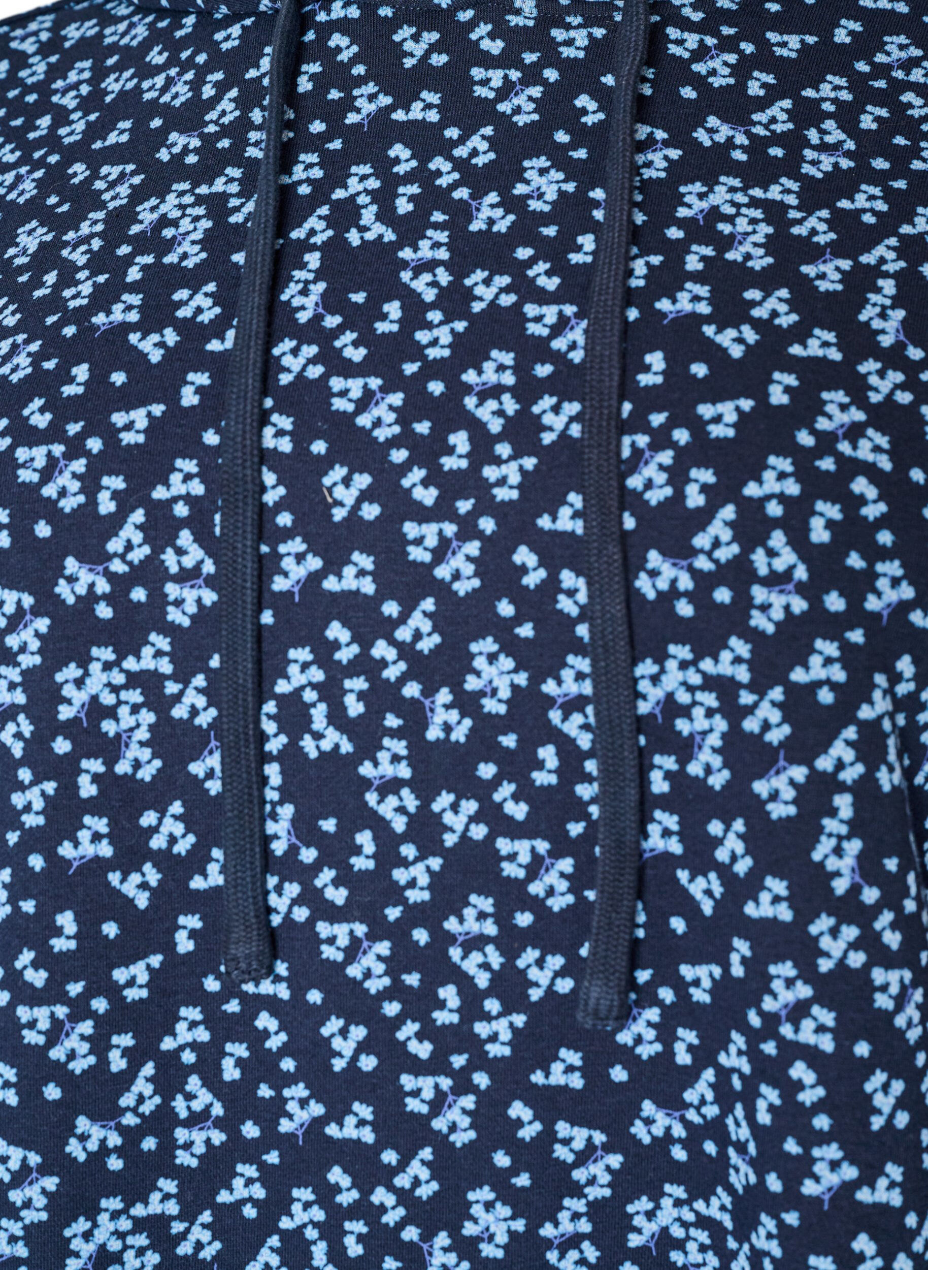 ZizziHoodie mit All-over-Print, Blau, Packshot image number 2
