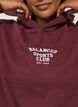Hoodie mit Brustaufdruck, Lila, Model image number 3