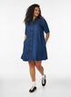 Jeanskleid aus Lyocell mit Kn&ouml;pfen und kurzen &Auml;rmeln, Blau, Model image number 0