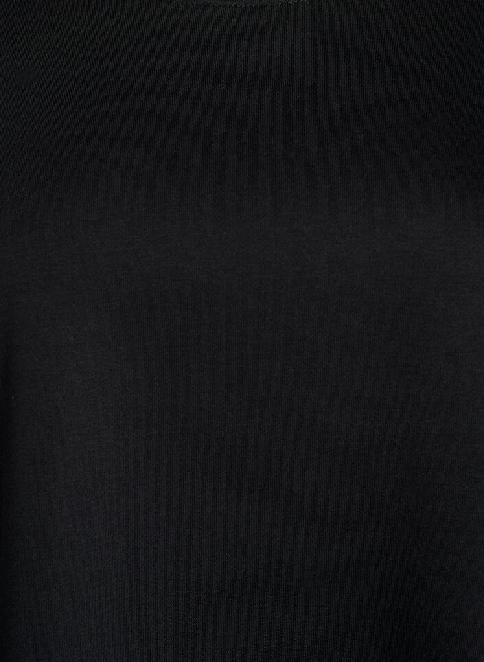Kurzes Kleid aus Sweat mit Ballon&auml;rmeln, Schwarz, Packshot image number 2