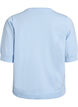 Fein gestrickte Bluse mit kurzen &Auml;rmeln, Blau, Packshot image number 1