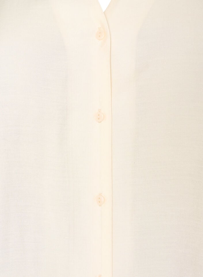 Bluse mit ellbogenlangen &Auml;rmeln und gebl&uuml;mten Details, Beige, Packshot image number 2