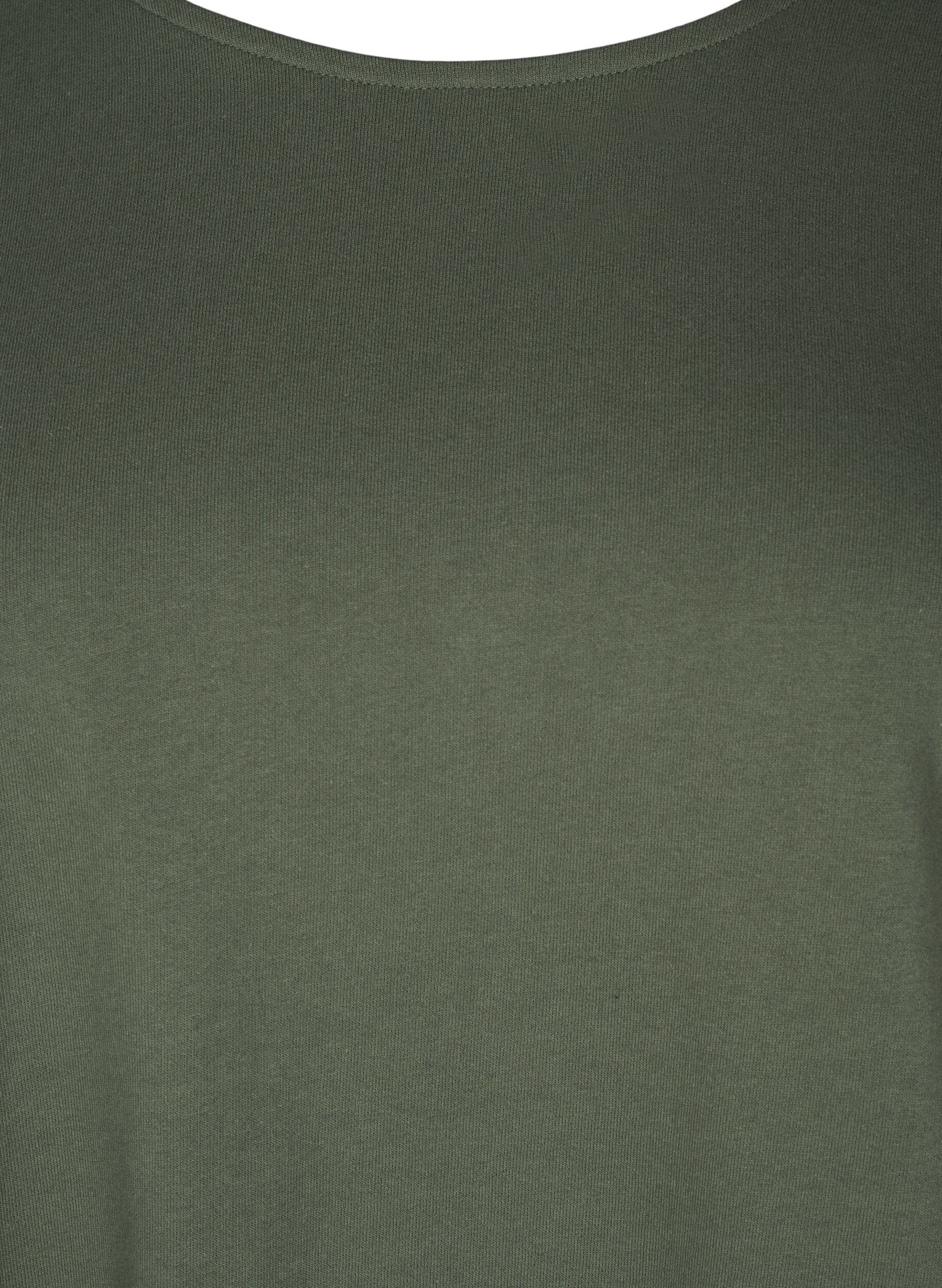 ZizziBallonkleid aus Baumwolle mit Taschen, Gr&uuml;n, Packshot image number 2