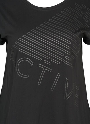 T-Shirt mit Print, Black, Packshot image number 2