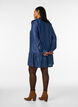 Kurzes Kleid im Denim-Look mit R&uuml;schen, Blau, Model image number 2