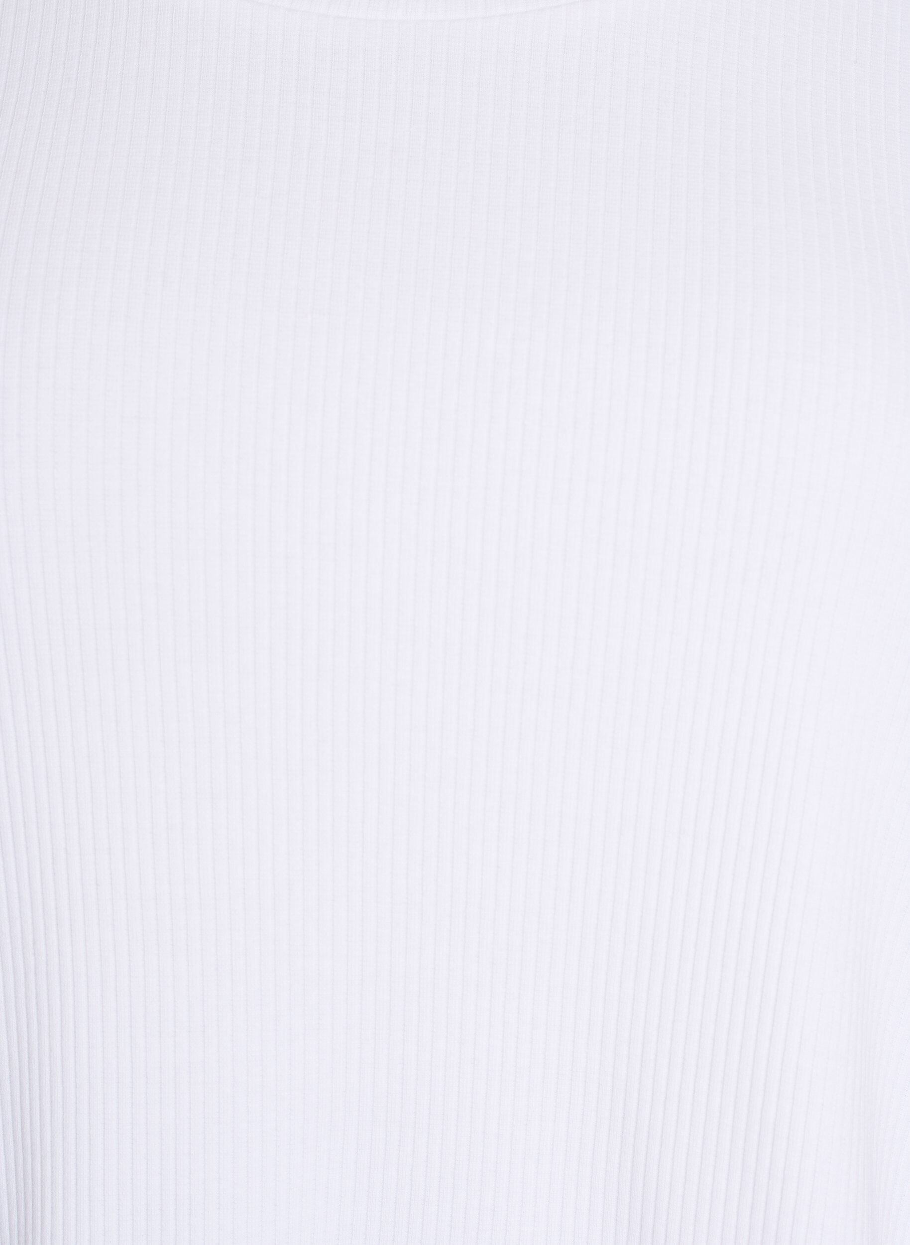 ZizziBluse aus geripptem Jersey mit kurzen &Auml;rmeln, Wei&szlig;, Packshot image number 2