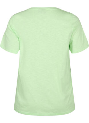 Kurzärmliges Basic-T-Shirt mit V-Ausschnitt, Paradise Green, Packshot image number 1